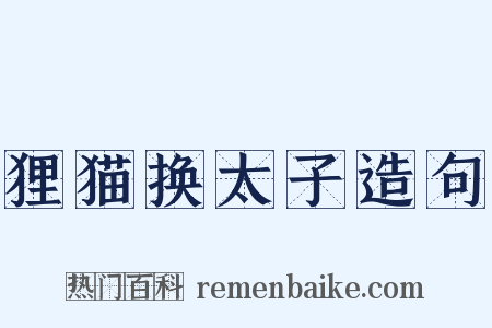 狸猫换太子造句是什么意思的图片